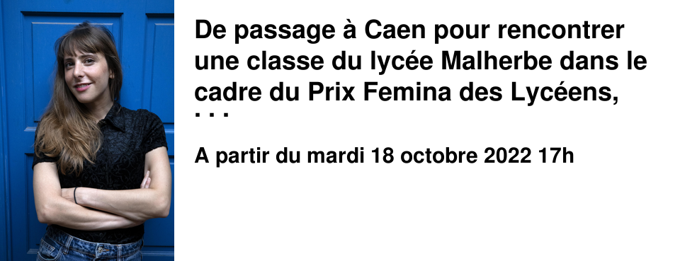  De passage � Caen pour rencontrer une classe du lyc�e Malherbe dans le cadre du Prix Femina des Lyc�ens, Lucie Rico viendra nous rendre visite au Brouillon le mardi 18 octobre � 17h pour parler de son dernier roman, GPS, publi� aux �ditions POL. � Un livre qui d�bute comme une com�die et se termine comme un thriller. Lucie Rico parvient � doser savamment humour et trag�die � travers l'enqu�te captivante de la narratrice, � la recherche de sa meilleure amie r�cemment mari�e et dont elle fut la t�moin. Une �criture et une histoire originales, qui rendent ce livre difficile � l�cher ! � Corentin, Brouillon de culture