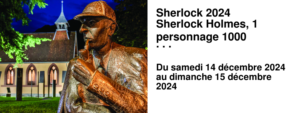 Sherlock 2024 Sherlock Holmes, 1 personnage 1000 aventures LOGRE - 14-15 D�CEMBRE 2024 aux �curies du quartier Lorge Les 60 aventures racont�es par Arthur Conan Doyle sont loin d'�tre les seules qu'a v�cues Sherlock Holmes, personnage le plus adapt� de l'histoire de la Litt�rature ! Et c'est sans compter celles qu'ont v�cues tous les rejetons qu'il a pu g�n�rer, en pastiches ou en parodies, puisque dans son sillage sont n�s une foule de d�tectives, d'inspirations proches ou tr�s lointaines. Avec des conf�rences, du th��tre, de la musique, du cin�ma, des ateliers, une exposition et des jeux, autant de fa�ons d'esquisser les diff�rentes figures du ma�tre des d�tectives, voici une occasion originale de c�l�brer le grand Sherlock Holmes !